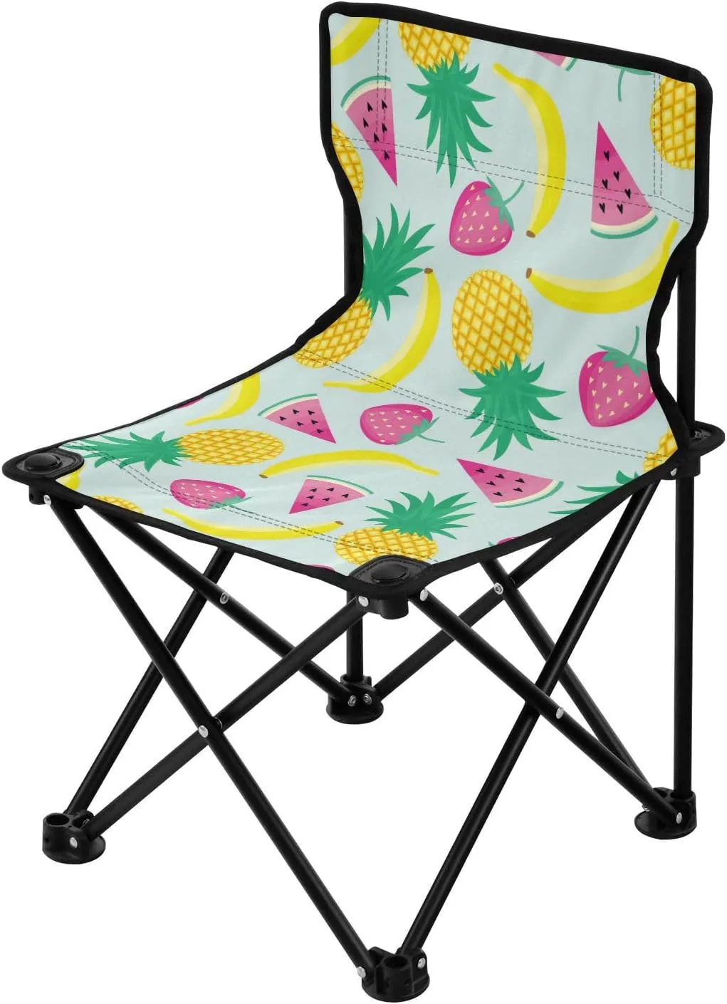 Foldable Bananas Pineapples Camp Chairs for Adults Lightweight Backpack Chairs for Adults Carry Bag Included Hiking Chairs Backpacking Ultralight for Camping Sports
