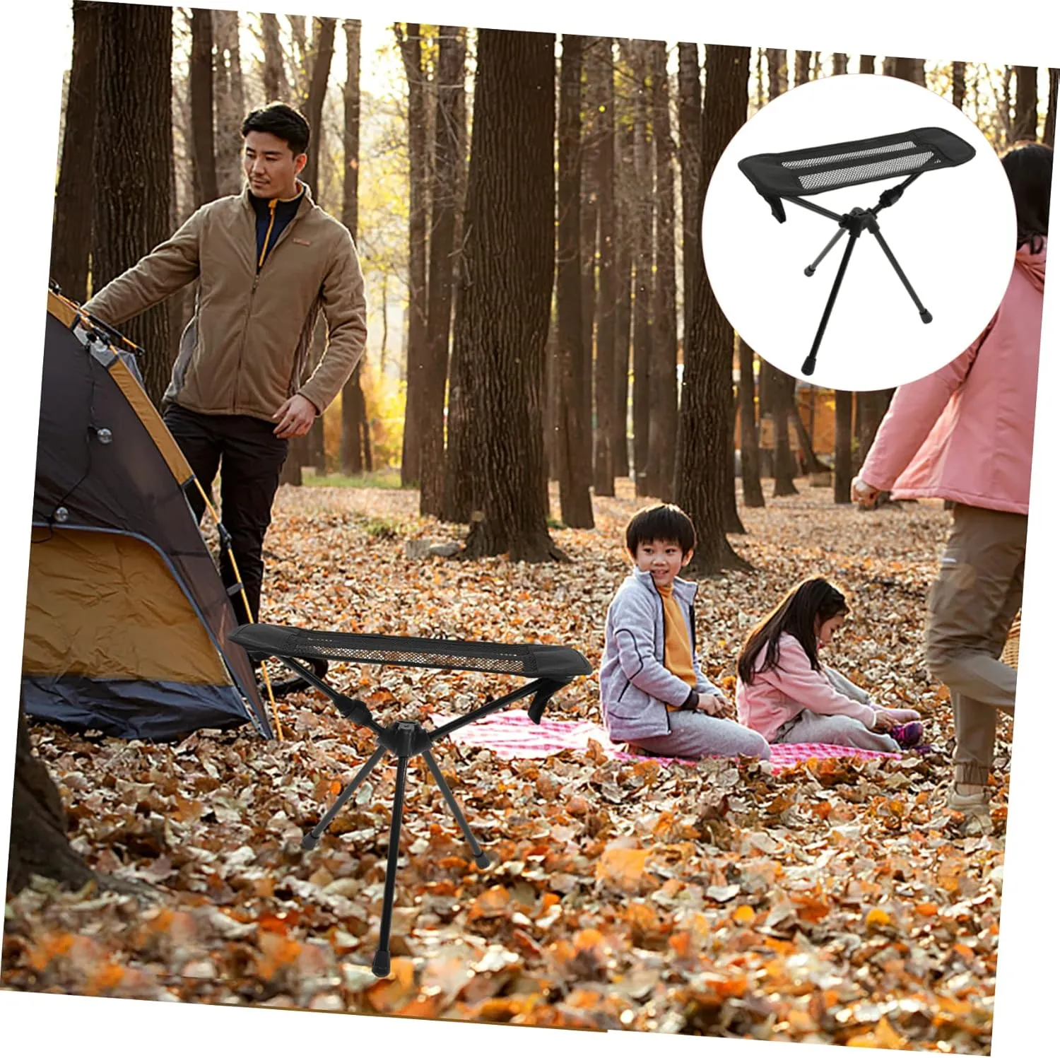 Foldable Stool Outdoor Portable Camping Chair Oversized Easy to Carry Stable