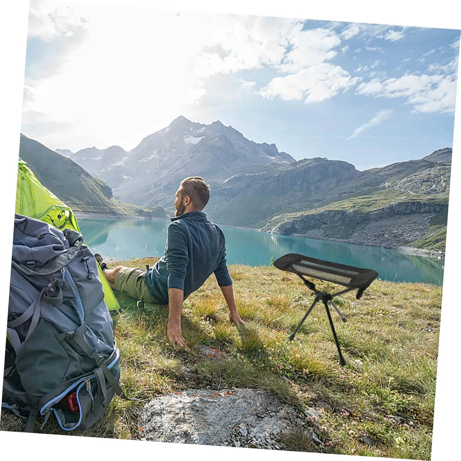 Foldable Stool Outdoor Portable Camping Chair Oversized Easy to Carry Stable