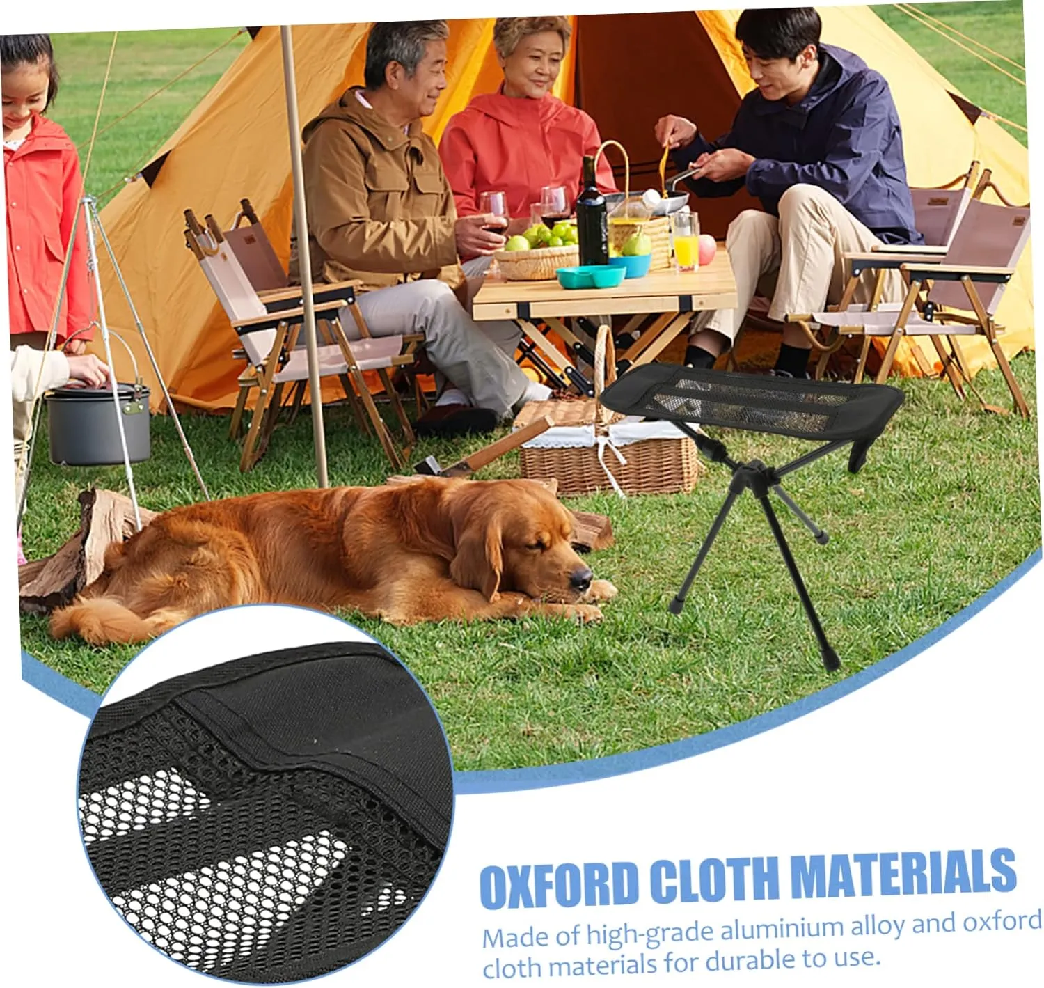 Foldable Stool Outdoor Portable Camping Chair Oversized Easy to Carry Stable