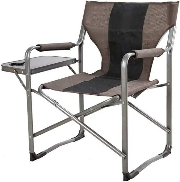 Folding Camp Chair Portable Director's Chair Folding Breathable Mesh Aluminum Camping Fishing Garden Chair