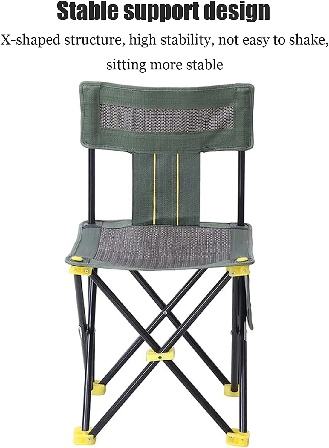 Folding Camping Breathable Outdoor Mesh Chair Portable Beach Fishing Chair Folding Chair Stool with Side Pocket Portable Storage Chairs Foldable(33 * 33cm)