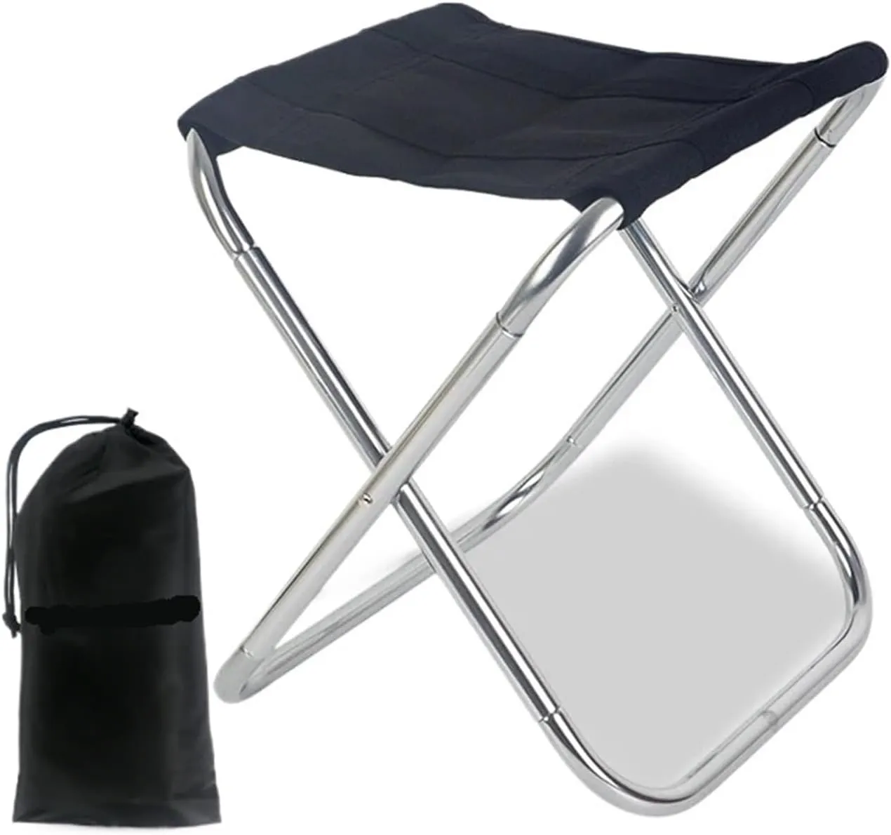 Folding Chair Outdoor Aluminium Alloy Portable Folding Picnic Camping Stool(Gray)
