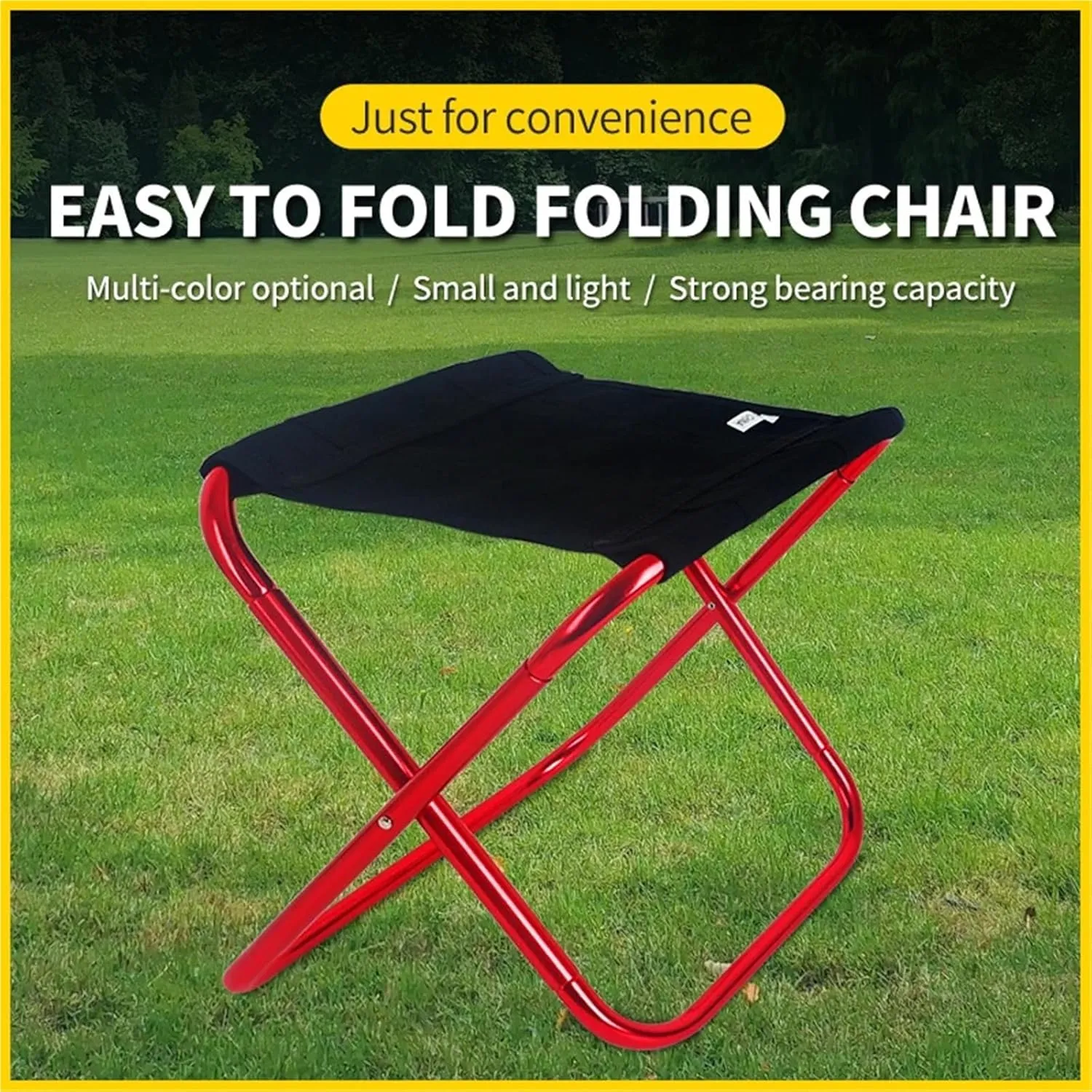 Folding Chair Outdoor Aluminium Alloy Portable Folding Picnic Camping Stool(Gray)
