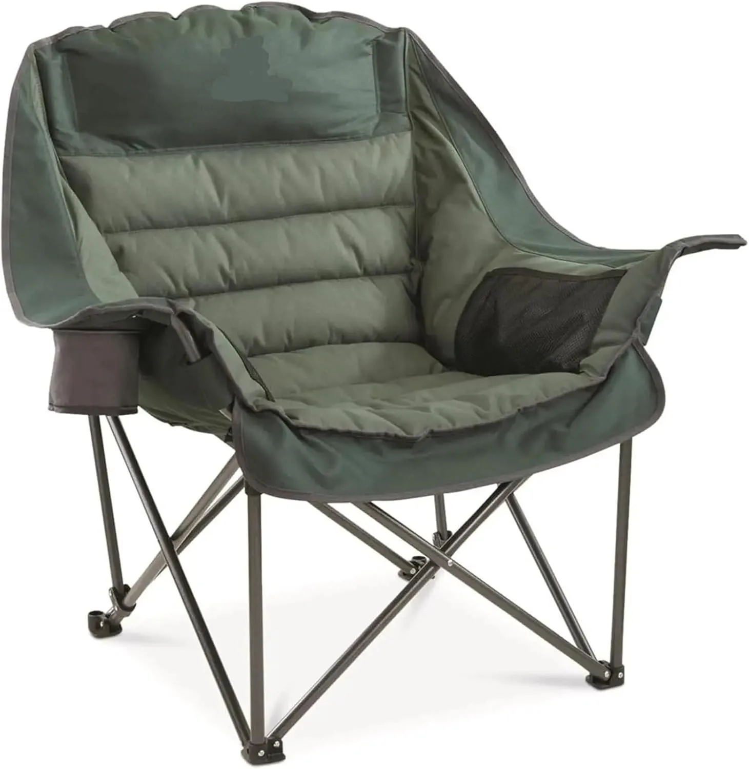 Folding Chair Oversized XL Comfort Padded Camping Chair, 400-lb