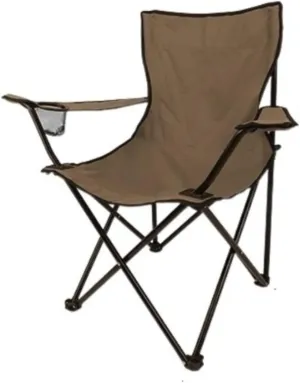 Folding Chairs Outdoor Folding Padded Deck Chair Backchair Beach Chair Fishing Chair Portable Lounge Chair Outdoor Armchair with Cup Holder Hiking Lawn Beach