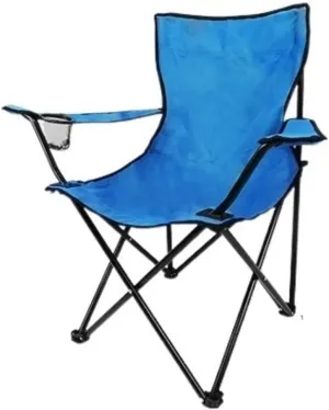 Folding Chairs Outdoor Folding Padded Deck Chair Backchair Beach Chair Fishing Chair Portable Lounge Chair Outdoor Armchair with Cup Holder Hiking Lawn Beach