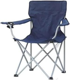 Folding Lawn Chair Padded Camping Chairs Outdoor Folding Armchair with Cup Holder Beach Fishing Chair Portable Leisure High Backrest Chair Folding Chair(Blue)