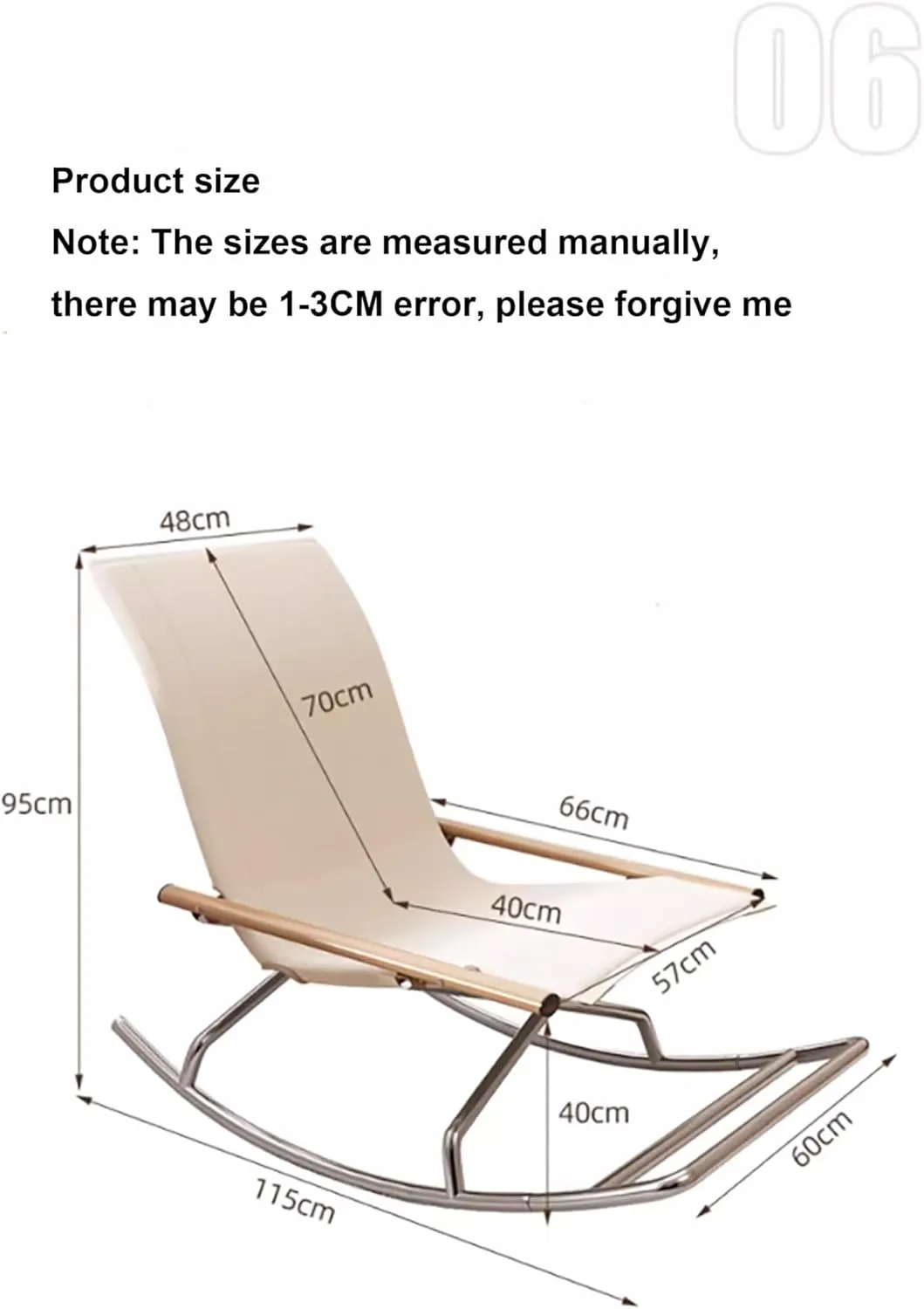 Folding Rocking Camping Chair,Oversized Lawn Chairs,Portable Lazy Sofa Chair,Freestyle Rocker Recliner Chair,Beach Chair,Lightweight for Indoor & Outdoor,Terrace,Garden(Green Stripes)
