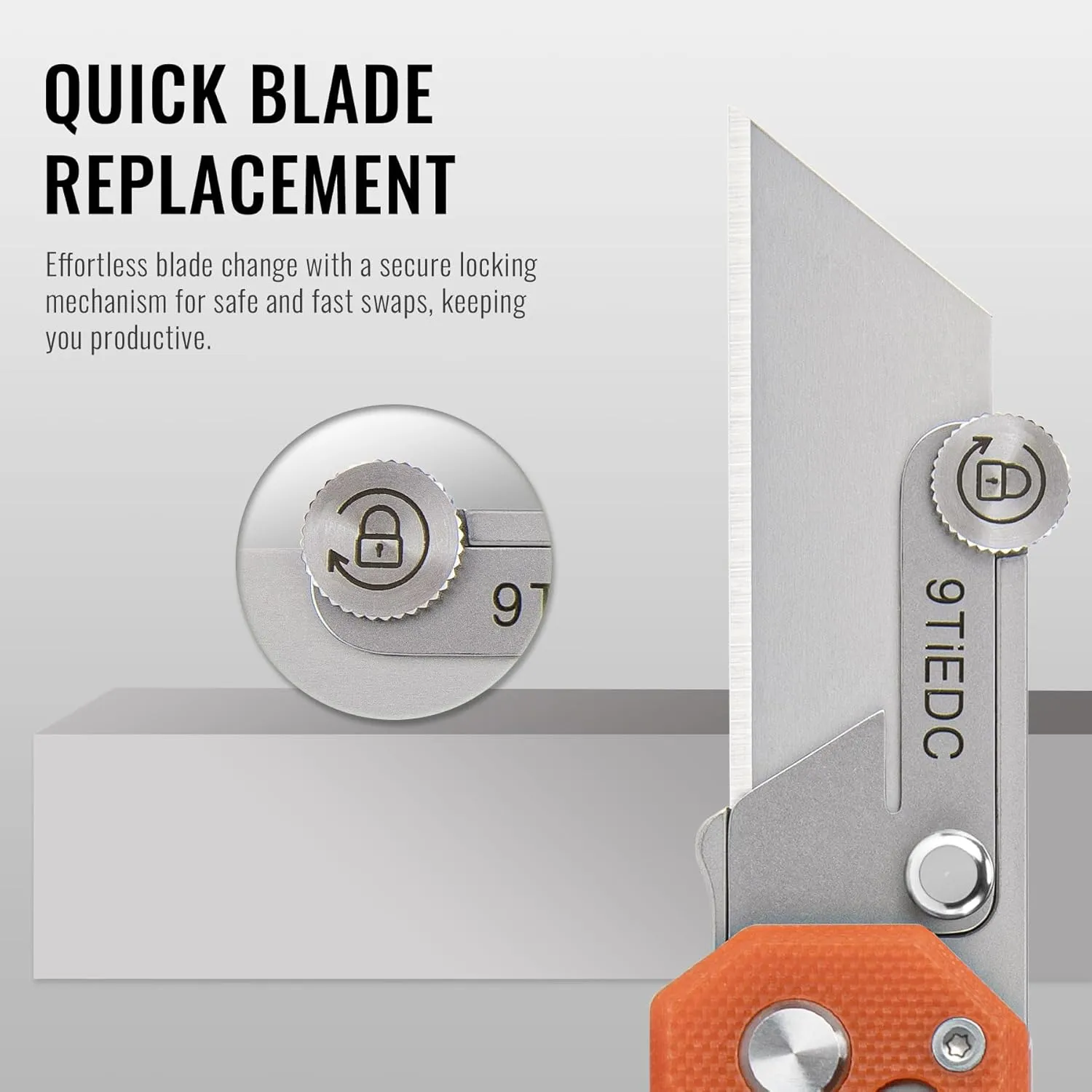 Folding Utility Knife,G10 Handle Heavy Duty Safety box cutter,Razor Knife with Extra 10PC Blades,Perfect for Household tools,Office,factory,Outdoor Use.