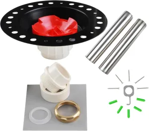 Freestanding Bathtub Rough-in Kit with Stainless Steel Tail Pipe and PVC Adapter Compatible With all freestanding bathtubs,standard bathtubs and Floor Mounted Bathtub-Fit 1-1/2" bathtub drains