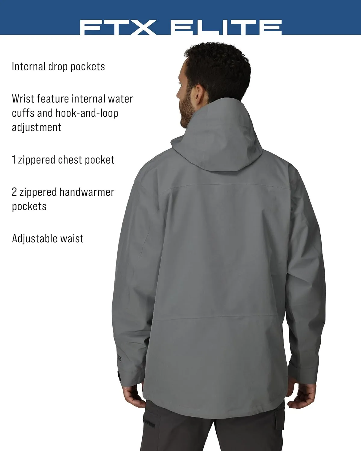 FROGG TOGGS Men's Ftx Elite Wading Waterproof, Breathable, Fishing Rain Jacket