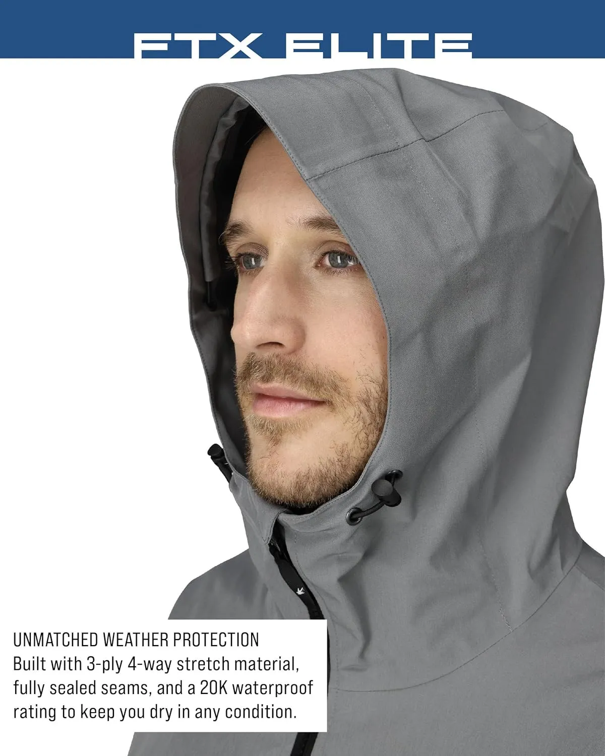 FROGG TOGGS Men's Ftx Elite Wading Waterproof, Breathable, Fishing Rain Jacket