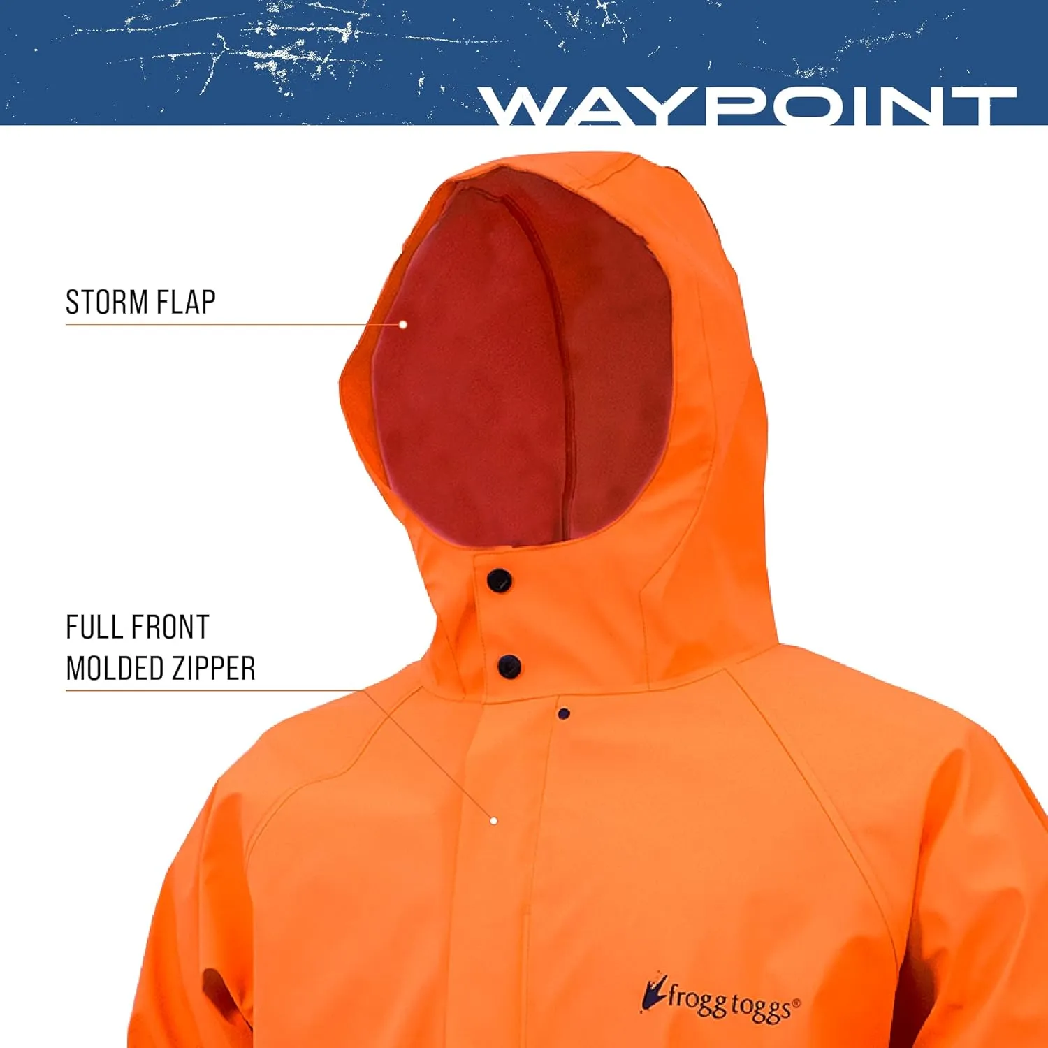 FROGG TOGGS Men's Waypoint Angler Waterproof, Durable Jacket with 4-Way Stretch