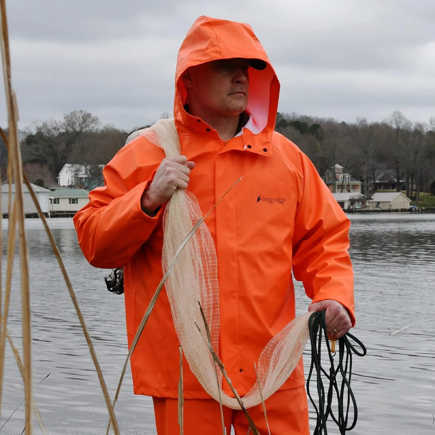 FROGG TOGGS Men's Waypoint Angler Waterproof, Durable Jacket with 4-Way Stretch