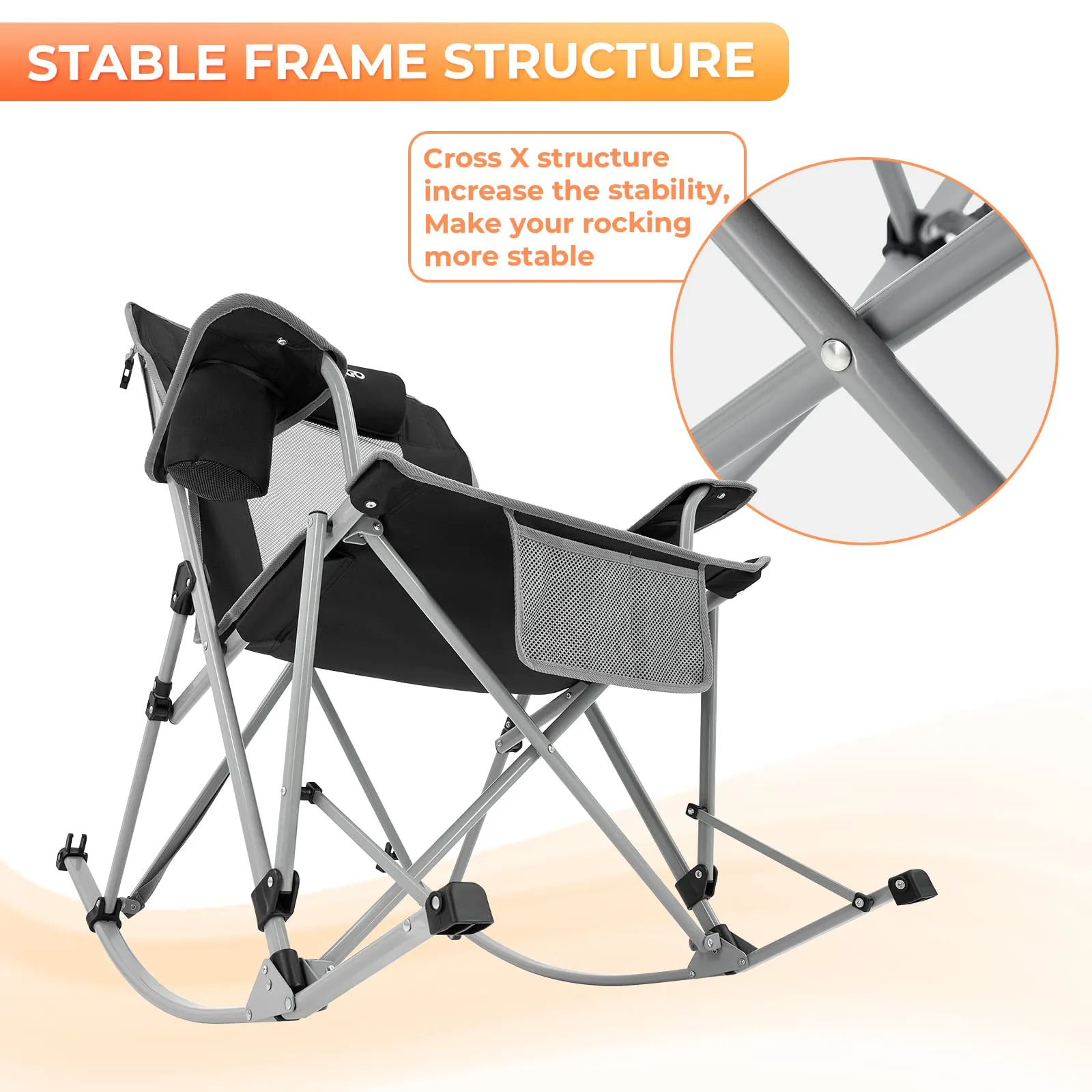 FUNDANGO Rocking Folding Chair