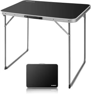 FUNDANGO Small Folding Table, Portable Lightweight Picnic Foldable Card Tables with Carry Handle for Outdoor Hiking BBQ Beach Backyard