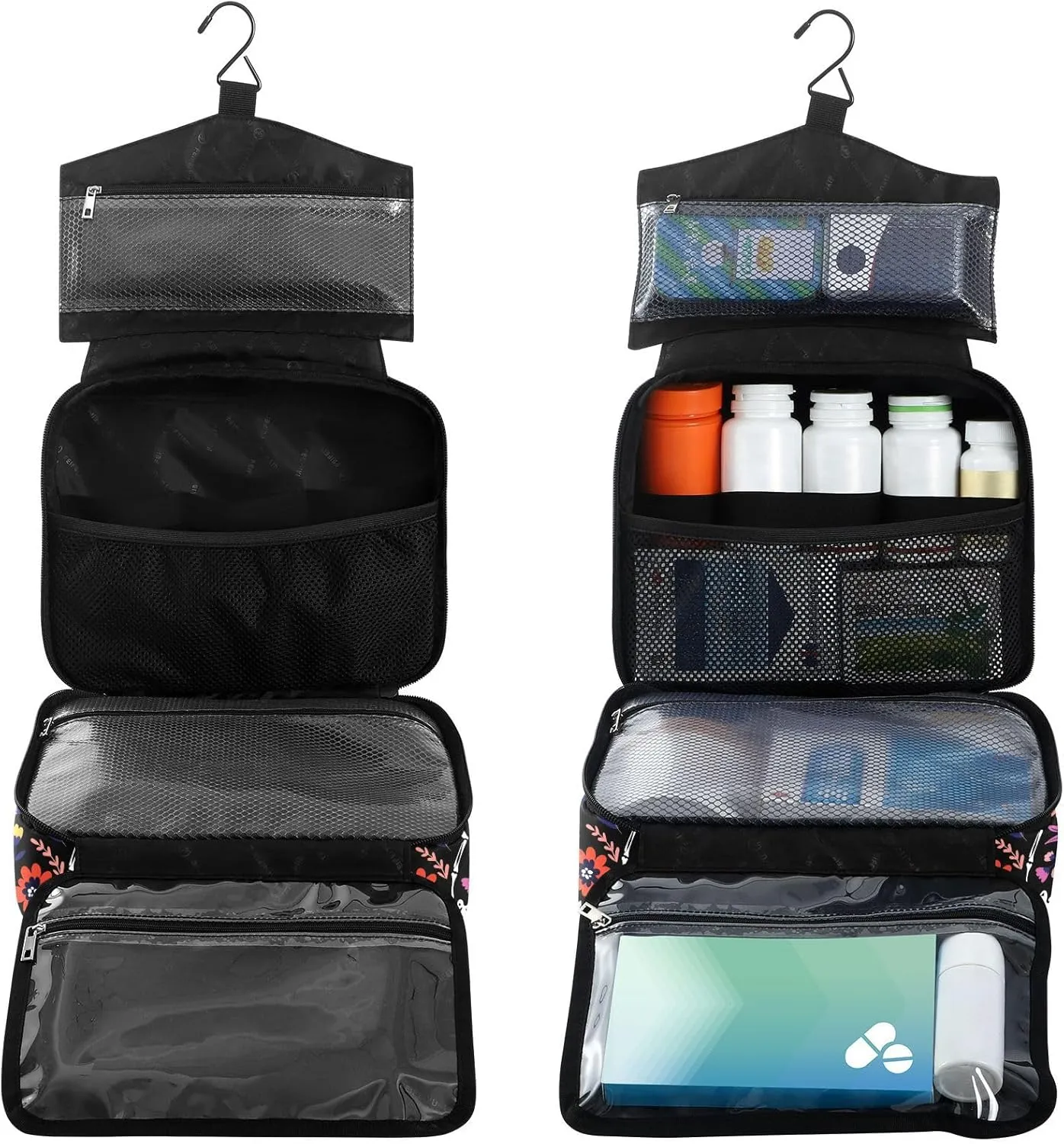 Fustylead Dancing Skull Skeletons in Garden Large Medical Supplies Organizer Bag with Zipper Empty First Aid Bag Trauma Kit for Traveling Hiking Camping