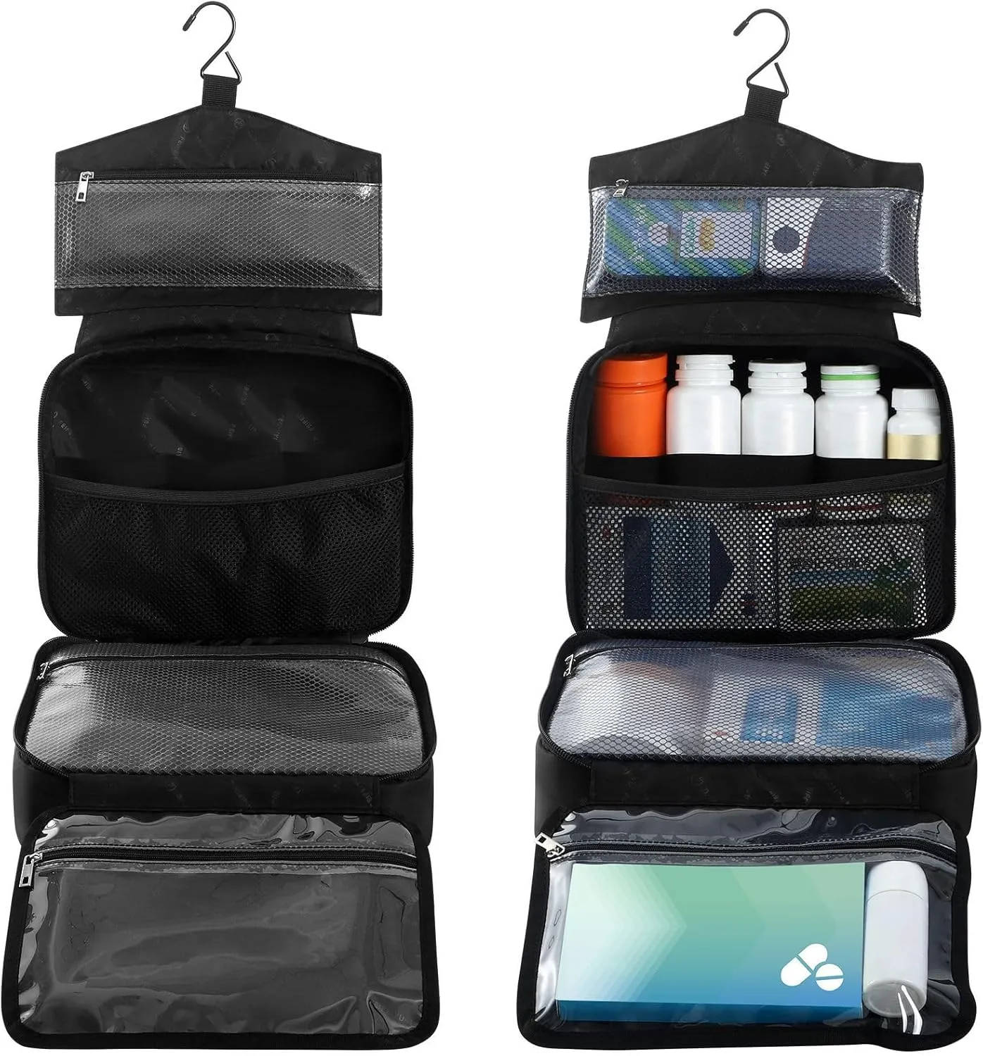 Fustylead Neon Sugar Skull Wearing Sombrero Large Medical Supplies Organizer Bag with Zipper Empty First Aid Bag Trauma Kit for Traveling Hiking Camping