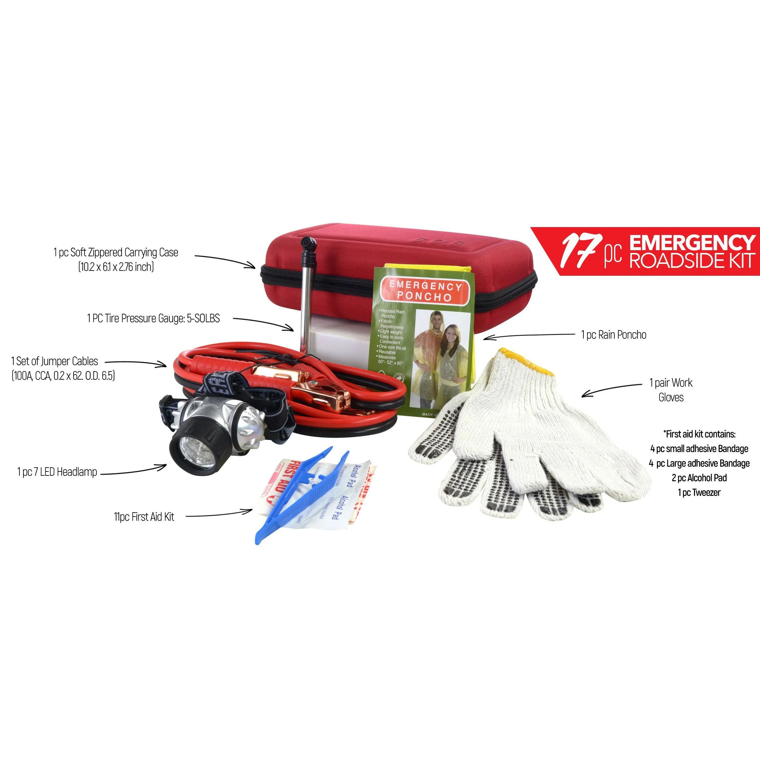 Futuristic Boxing Day sale Set: Roadside Kit Emergency 17-Piece
