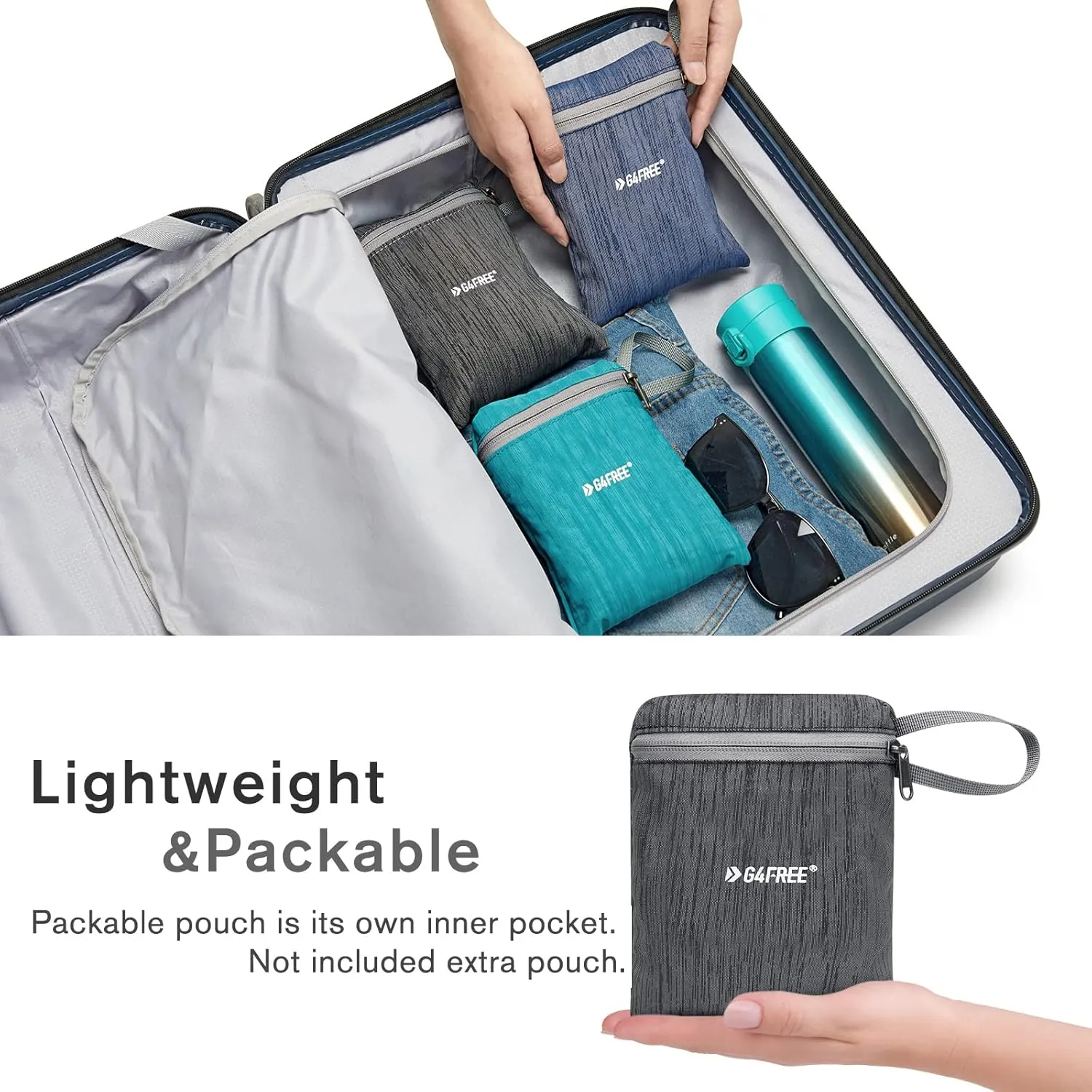 G4Free 10L/15L Hiking Backpack Lightweight Packable Hiking Daypack Small Travel Outdoor Foldable Shoulder Bag