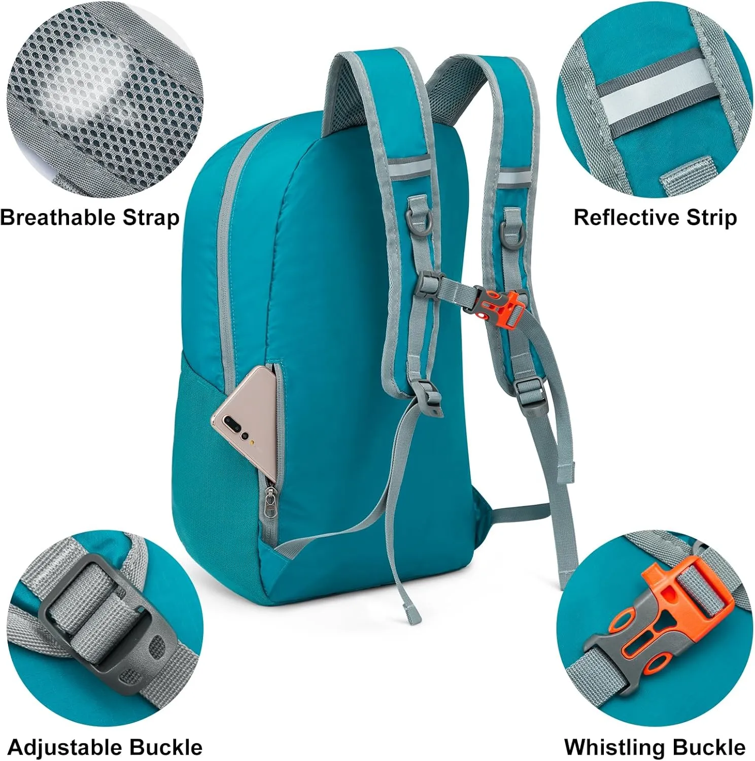 G4Free 24L Lightweight Packable Hiking Backpack Small Sport Travel Daypack Water Resistant for Women Men