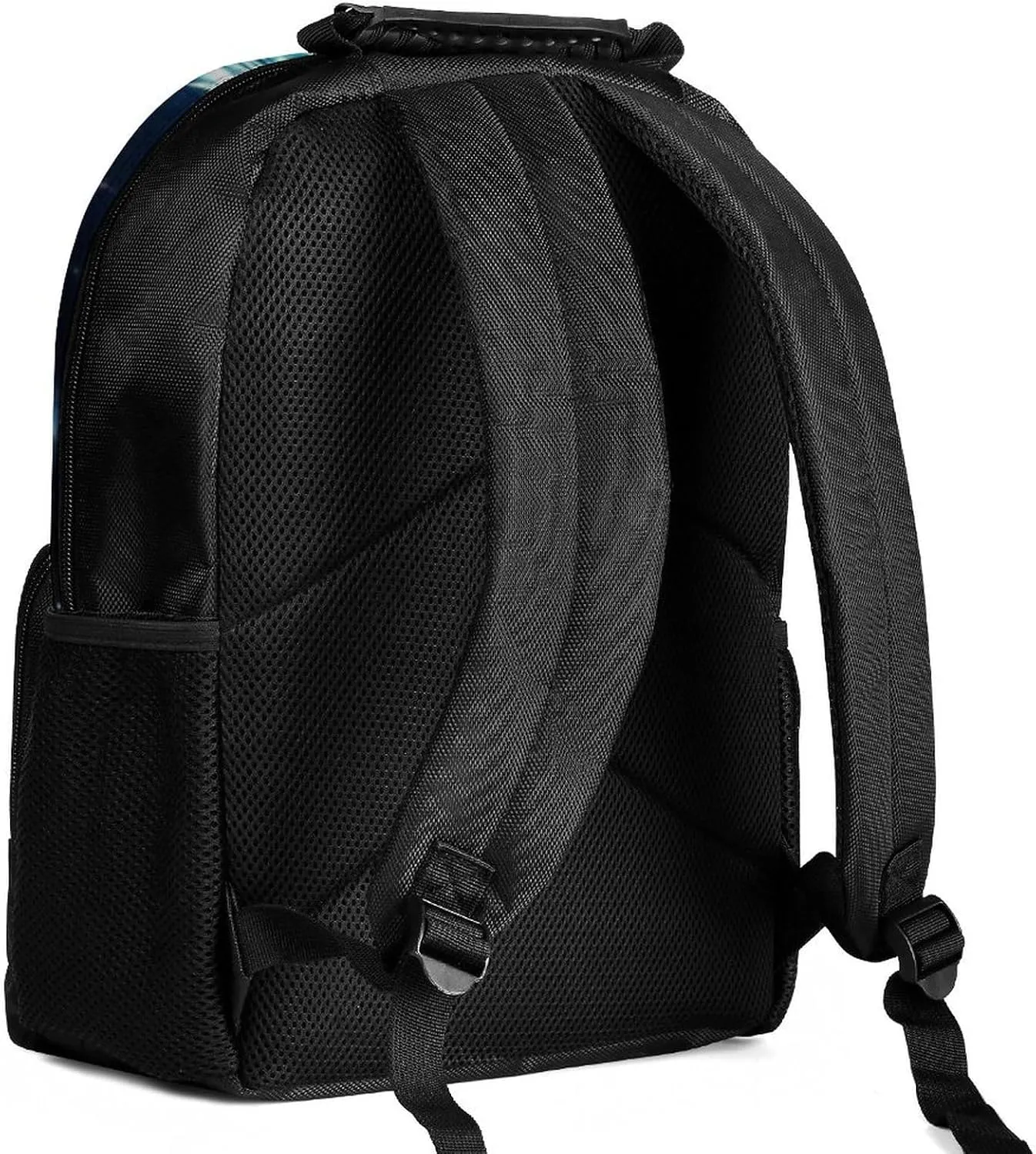 Galaxy Starry Sky Christmas Elk Moose Art Shoulder Book Bags Polyester Multipurpose Anti-Theft Carry On Bag Large Capacity Travel Hiking & Camping Rucksack