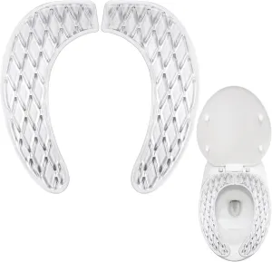 Gel Toilet Seat Cushion Pad Washable Toilet Seat Cover Portable Padded Adhesive Riser Cushion for Toilets Commode Chair Pain Relief Comfort for Elderly Handicapped Seniors(Clear)