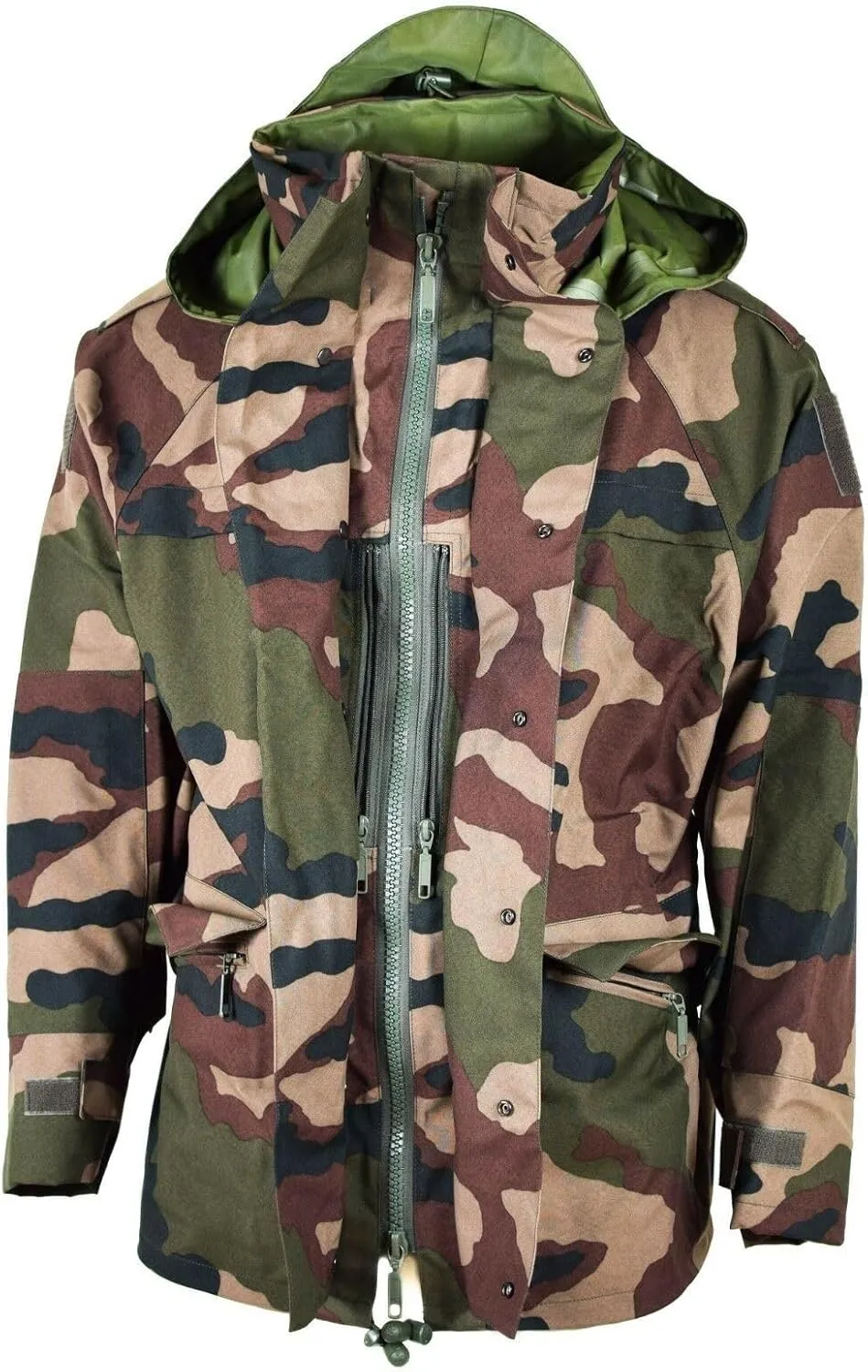 Genuine French army waterproof trilaminate jacket CCE camo hooded rain parka NEW