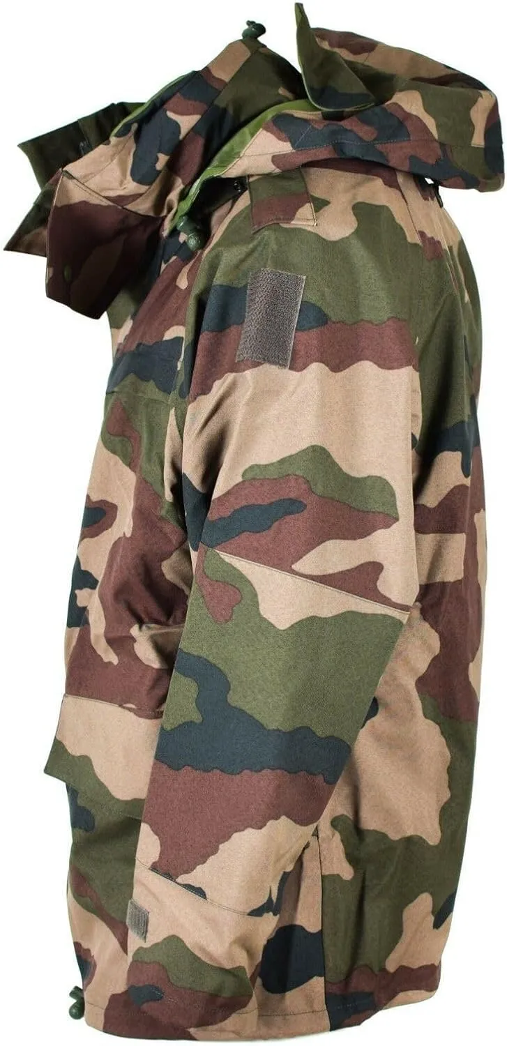 Genuine French army waterproof trilaminate jacket CCE camo hooded rain parka NEW