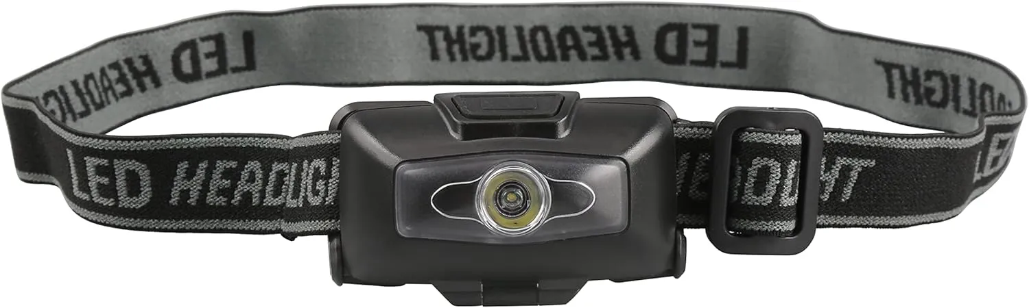 Glacier's Edge 6PK - 55 Lumen LED Headlamp Black 2X AAA (Included) Weather Resistance