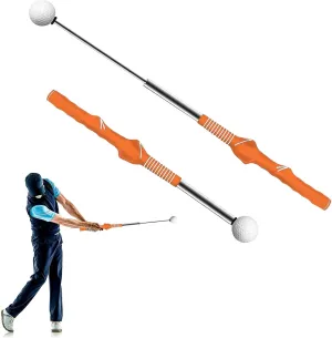 Gloryboom Telescopic Club, Retractable Golf Swing Training Aid, Golf Grip Trainer with Click Feedback, Strength & Tempo Training for Chipping Hitting, for Right & Left-Handed Golfers