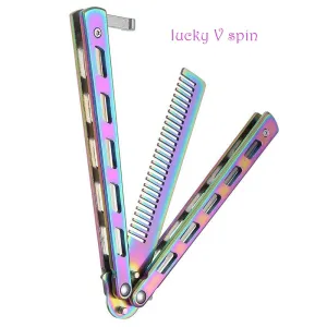 Gradient Foldable Comb Stainless Steel Practice