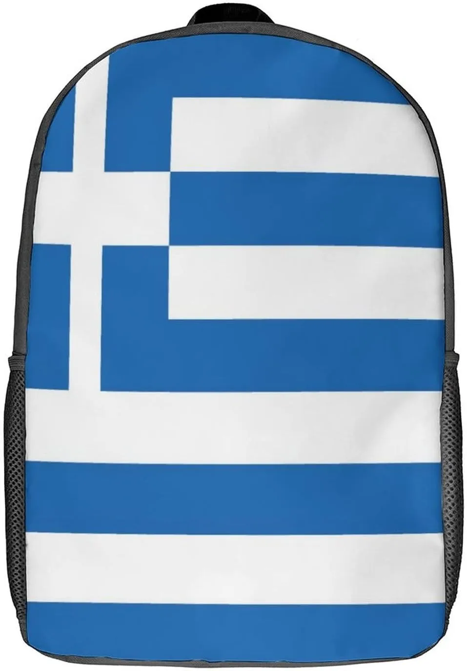 Greek Flag Backpack with Adjustable Straps, Suitable for Travel Picnics Activities