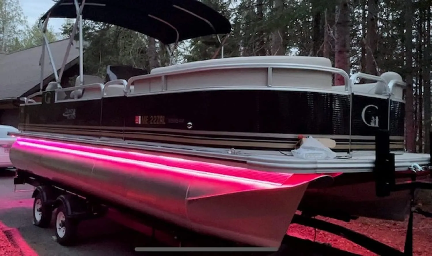 Green Blob Outdoors Pimp My Pontoon Boat Light Kit with Remote Control Neon Style LED Light Strips 50ft Multi-Color Professional Grade Under Deck, 22-32ft Toons (Multi-Color, 25ft)