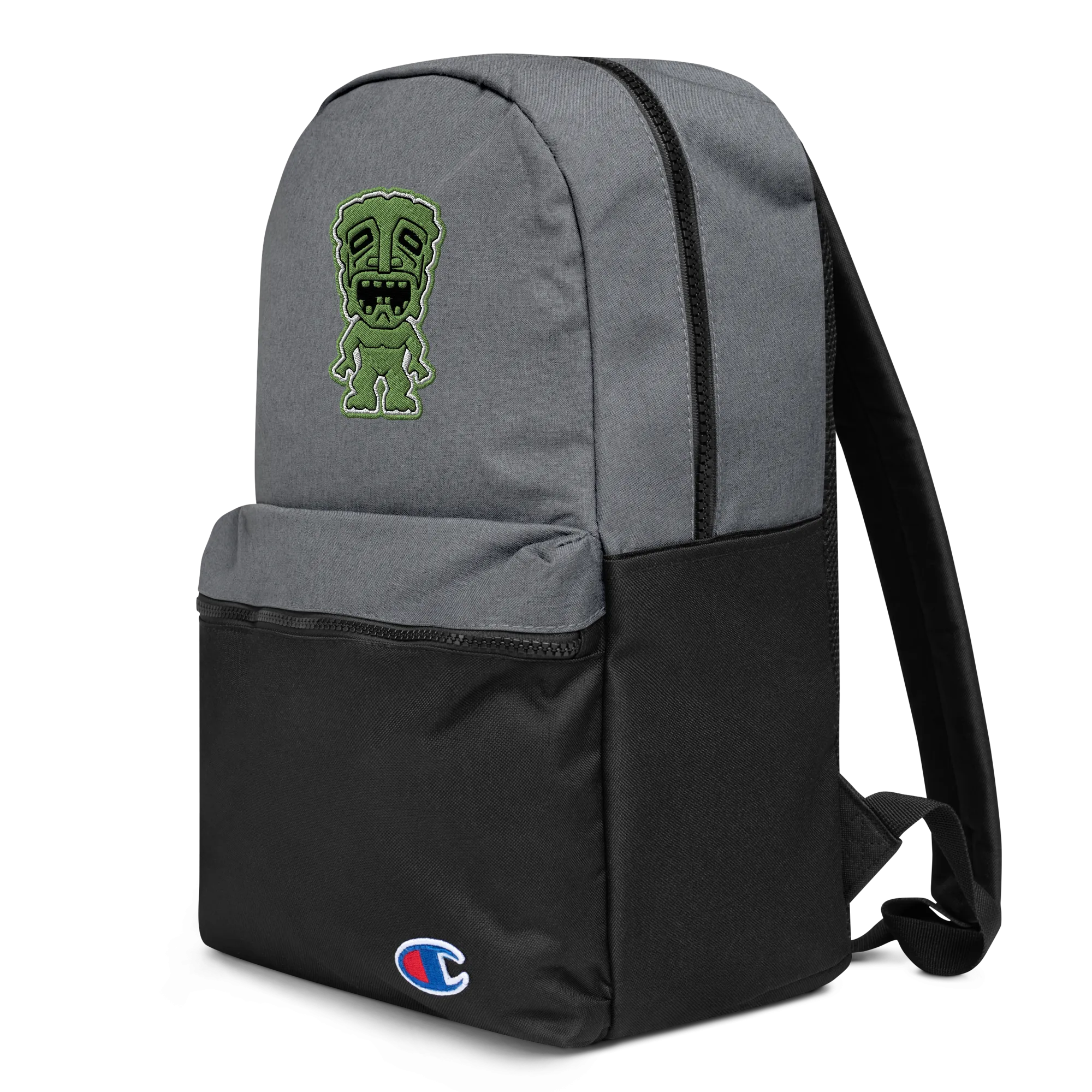 Green Tiki Embroidered Champion Backpack