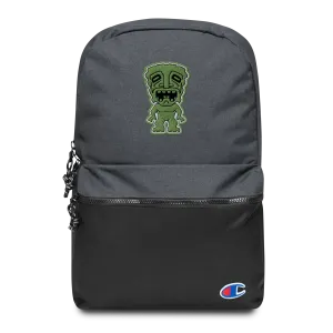 Green Tiki Embroidered Champion Backpack