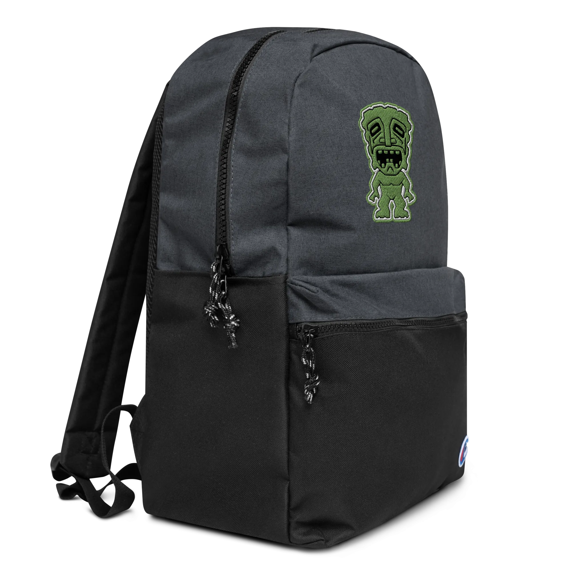 Green Tiki Embroidered Champion Backpack