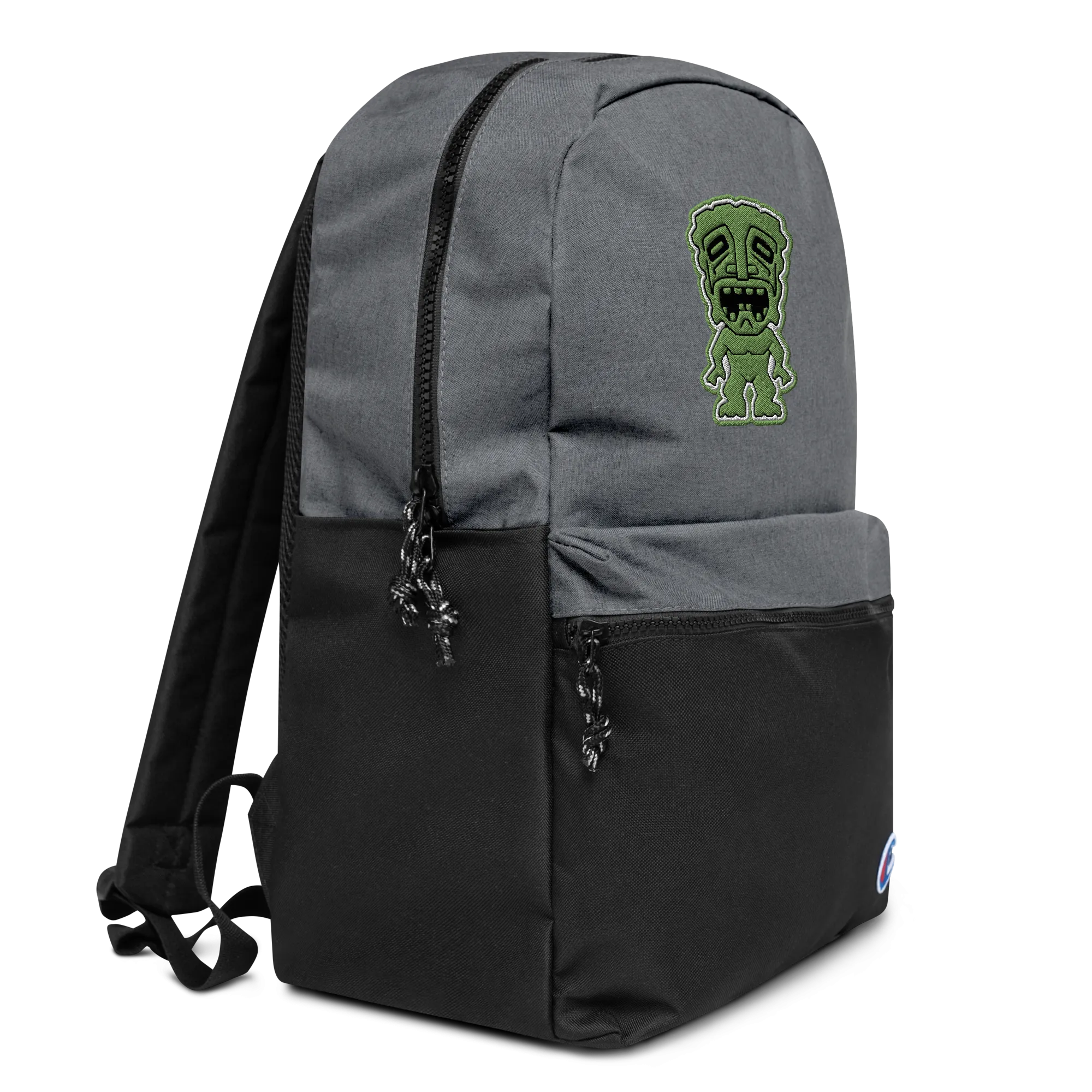 Green Tiki Embroidered Champion Backpack