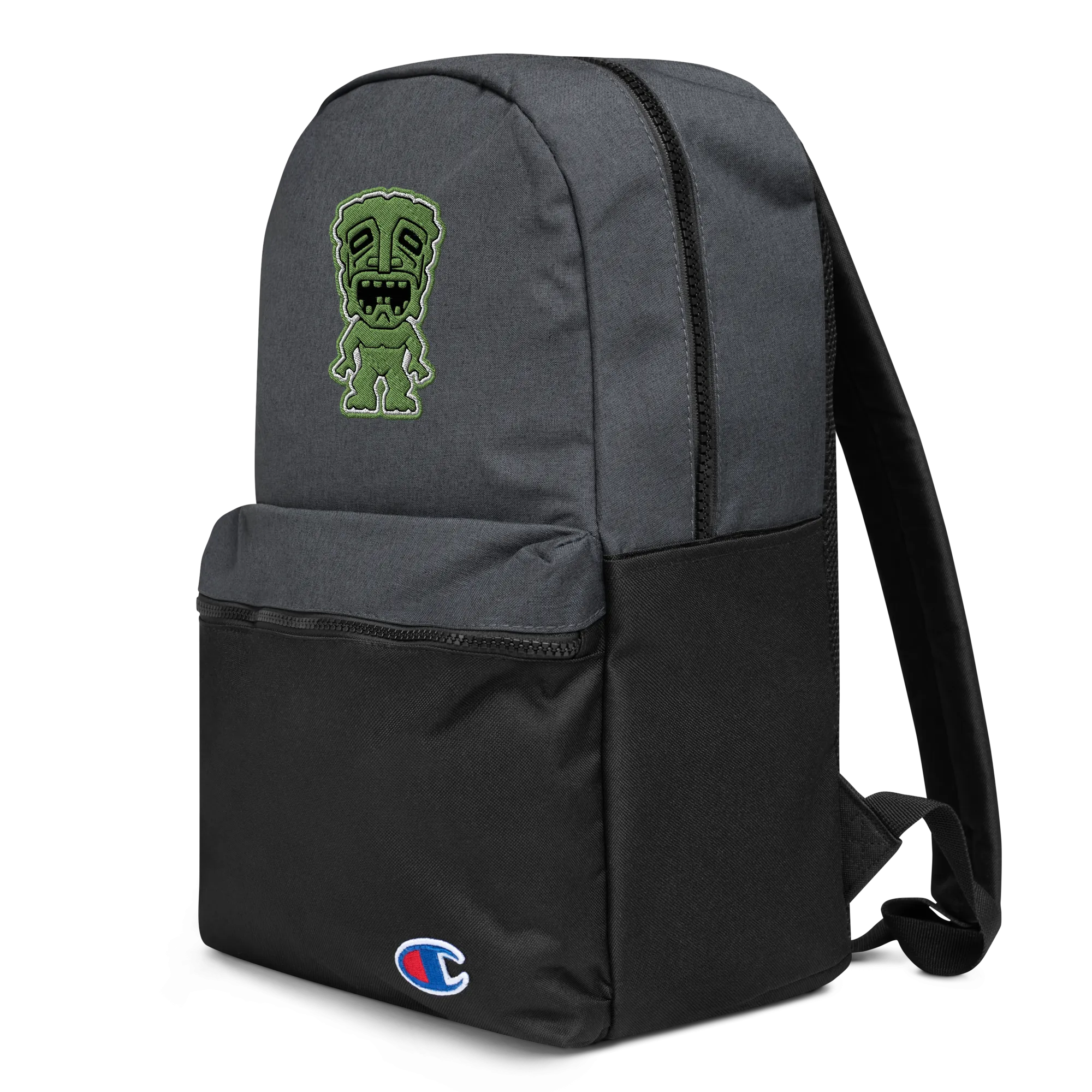 Green Tiki Embroidered Champion Backpack
