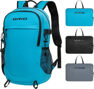 GRIO 40L Lightweight Hiking Backpack Unisex - Recycled Nylon Lightweight Daypack, Waterproof Foldable Trekking Bag for Camping Travel & Outdoor Sports