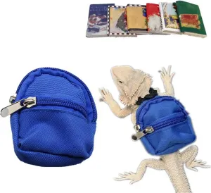 HAICHEN TEC Lizard Backpack for Bearded Dragons School Bag & Books Set Reptile Apparel Accessories Handmade Photo Party Back to School Supplies for Lizard Bearded Dragon Crested Gecko Chameleon