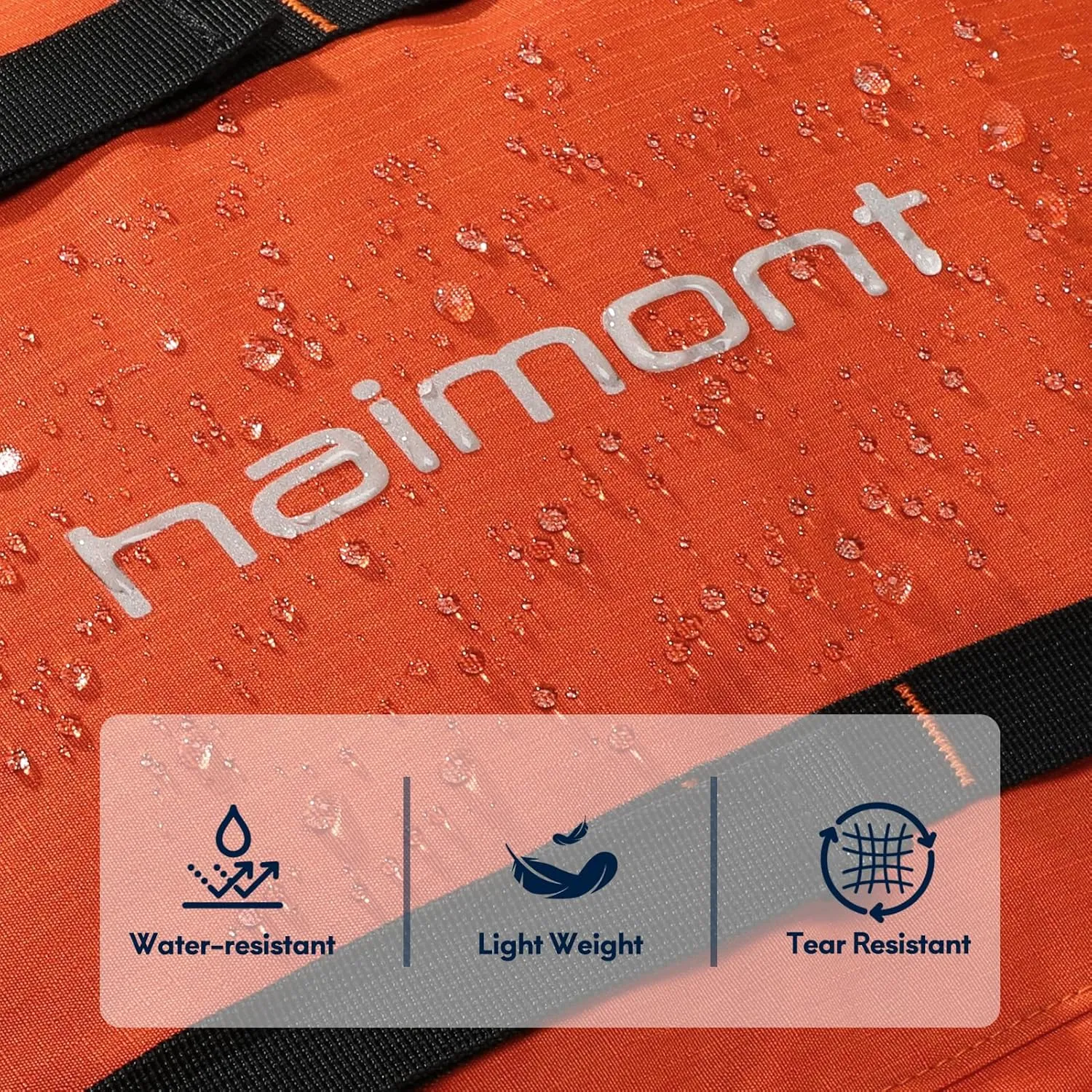Haimont Rolltop Backpack Commuter Carry on Backpack for Women Men Water-Resistant Daypack with Multiple Pockets, 20L, Orange