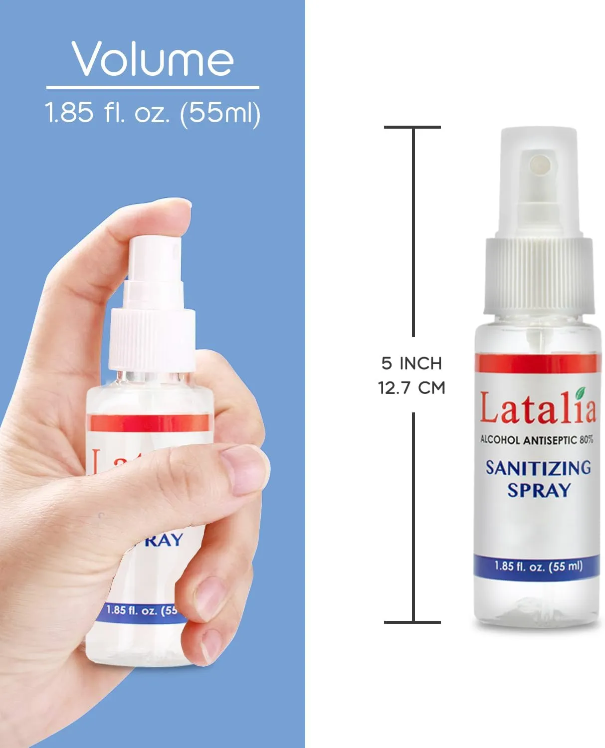 Hand Sanitizer Spray - Pack of 24 Unscented Spray Hand Sanitizer for Hands (1.85 fl. oz & 55 ml)