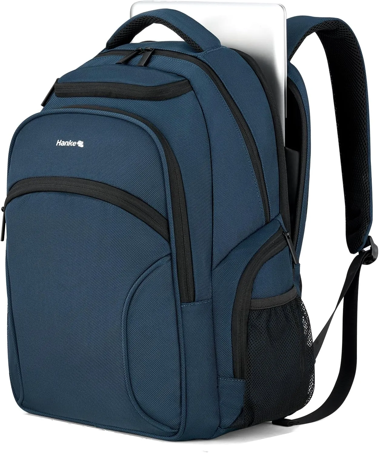 Hanke Travel Laptop Backpack for Men Lightweight Large Backpack Work Backpack Woman Fits 15.6'' Computer Carry On Bags for Airplanes(Navy Blue)