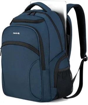 Hanke Travel Laptop Backpack for Men Lightweight Large Backpack Work Backpack Woman Fits 15.6'' Computer Carry On Bags for Airplanes(Navy Blue)
