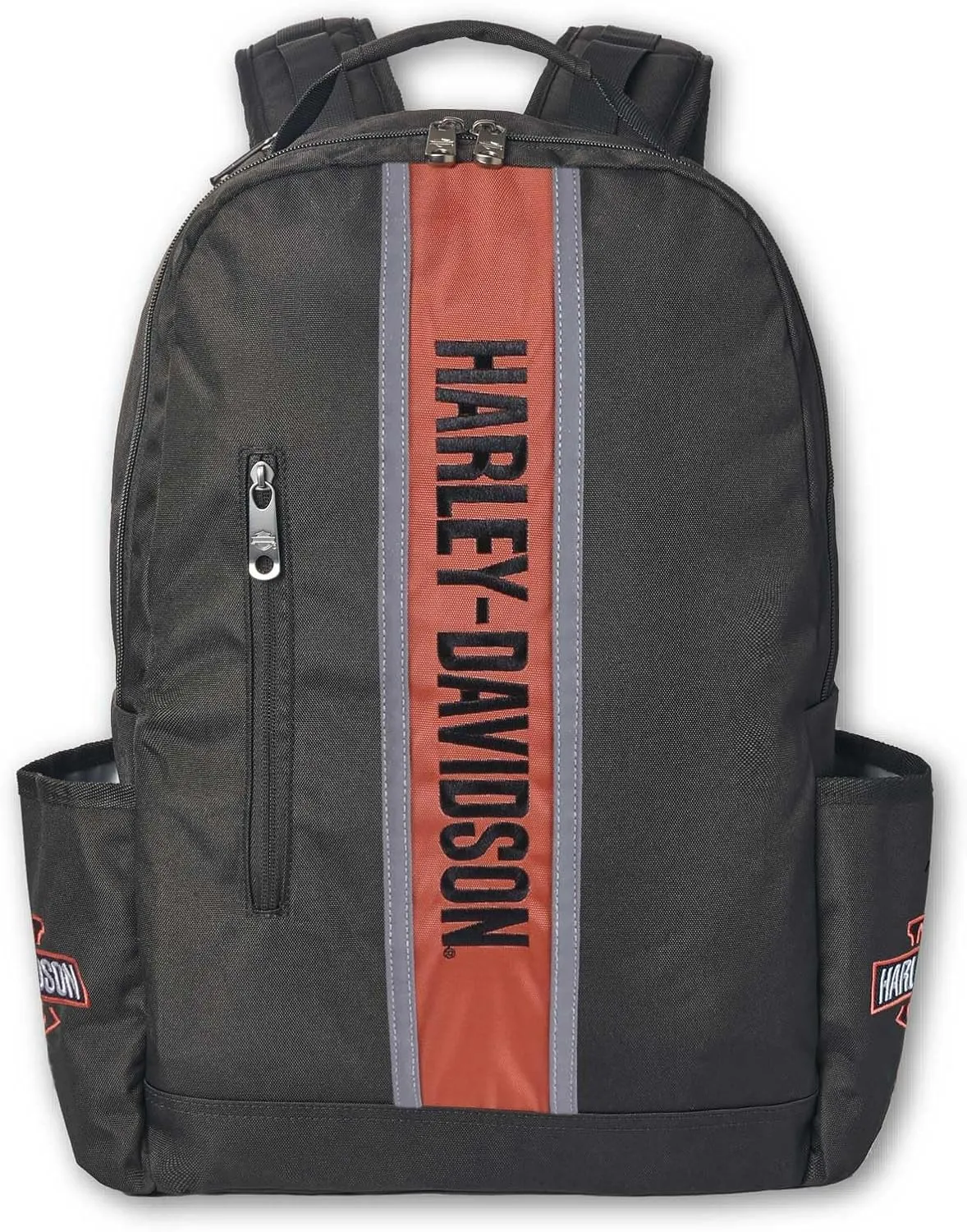 Harley-Davidson Classic Iconic H-D Sport Stripe Backpack, Rugged Polyester Black