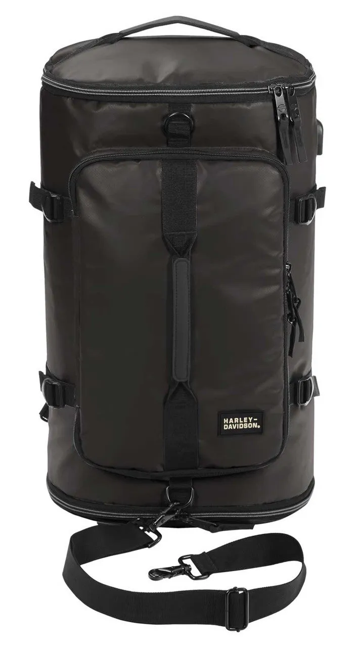 Harley-Davidson Water-Resistant Travel Hybrid Duffel Bag/Backpack