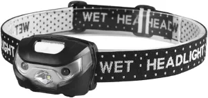 Hat Light, Cap Headlamp, Waterproof Head Light with Elastic Headband, Motion Sensor Mode, Llumination Angle Adjust 0-60 Degree, Double Switch Control, for Cycling/Walking/Hiking/Camping/Running