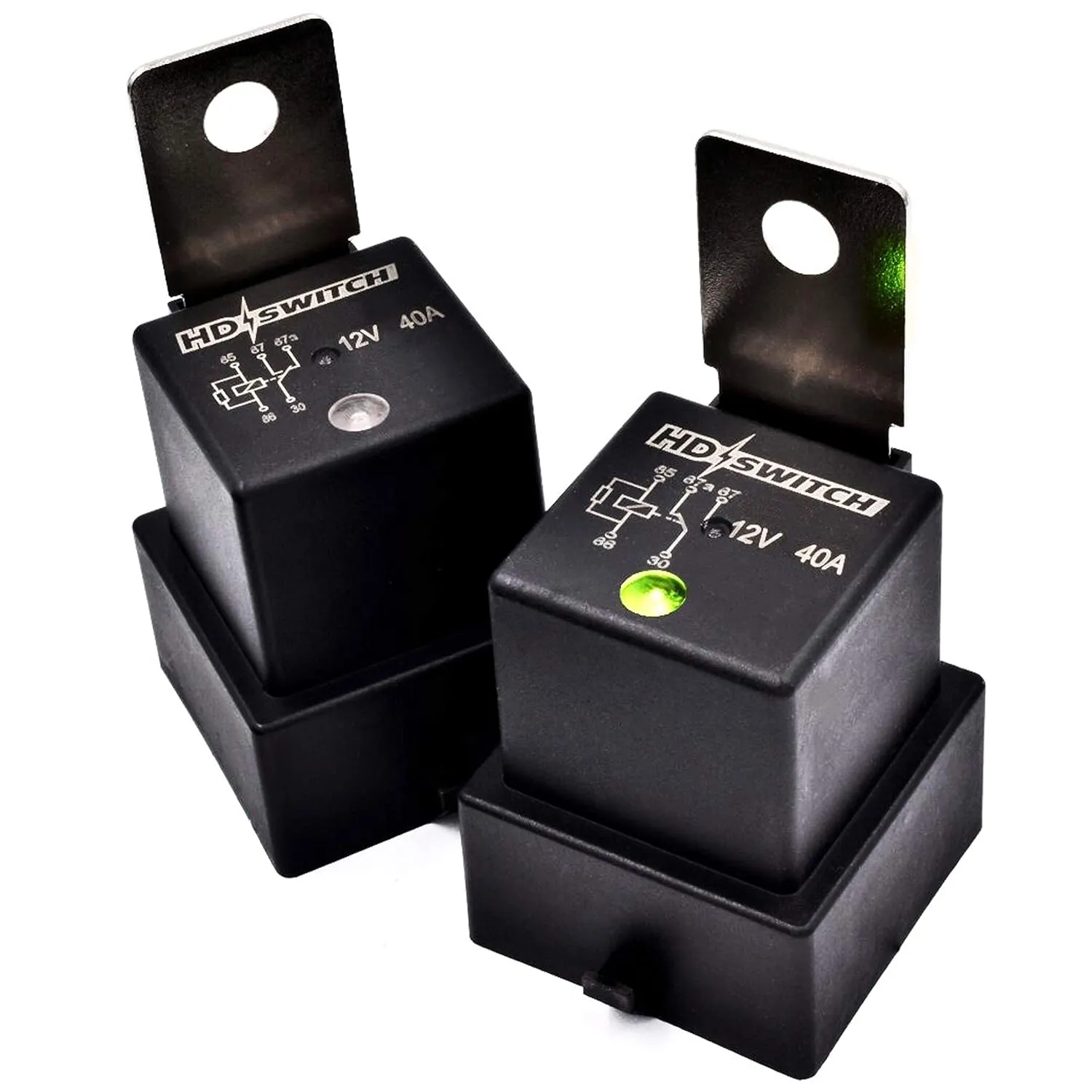 HD Switch -2 Pack- Waterproof Relay w/LED Indicator Replaces Tyco VF4-55F11-S01 - VF455F11S01-12V 40A